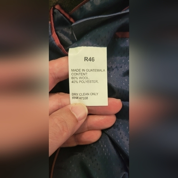 Kenneth Cole New York Men's Charcoal Gray/Black Wool Peacoat Trenchcoat Size 46R - Picture 9 of 11